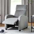 Vivo Recliner Armchair - Grey Chenille Fabric