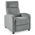 Vivo Recliner Armchair - Grey Chenille Fabric