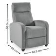 Vivo Recliner Armchair - Grey Chenille Fabric