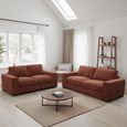 Westminster Sofa Set - Berry Red Fabric - 3+2 Seater