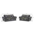 Wilcot Sofa Set - Grey Fabric - 3+2 Seater