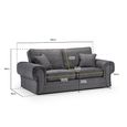 Wilcot Sofa - Grey Fabric - 3 Seater