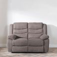 Windsor Brown Fabric 2 Seater Recliner Sofa