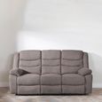 Windsor Brown Fabric 3 Seater Recliner Sofa