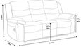 Windsor Brown Fabric 3 Seater Recliner Sofa