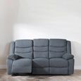 Windsor Dark Grey Fabric 3 Seater Recliner Sofa