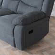 Windsor Dark Grey Fabric 3 Seater Recliner Sofa