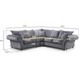 Windsor Corner Sofa - Fullback - Grey - Large