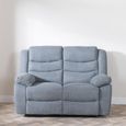 Windsor Grey Fabric 2 Seater Recliner Sofa