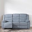 Windsor Grey Fabric 3 Seater Recliner Sofa