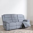 Windsor Grey Fabric 3 Seater Recliner Sofa