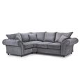 Windsor Corner Sofa - Grey Fabric - Fullback - LHF