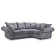 Windsor Corner Sofa - Grey Fabric - Fullback - RHF