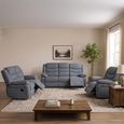 Windsor Recliner Sofa Set - Dark Grey Fabric