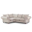 Windsor Corner Sofa - Stone Fabric - Fullback - LHF