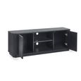 Louis TV Unit - 140cm - Black - Fluted Base