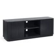 Louis TV Unit - 140cm - Black - Fluted Base