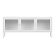 Brisbane TV Unit - 3 Door - White Metal