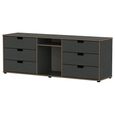 Shanghai TV Unit - 150cm - Glides Legs - Graphite