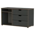 Shanghai TV Unit - 95cm - Glides Legs - Graphite