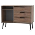Hong Kong TV Unit - 95cm - with Wooden Legs - Walnut