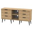 Hong Kong TV Unit - 150cm - with Wooden Legs - Oak