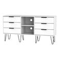 Hong Kong TV Unit - 150cm - with Hairpin Legs - White