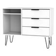Hong Kong TV Unit - 95cm - with Hairpin Legs - White