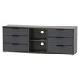 Hong Kong TV Unit - 150cm - with Glides Legs - Graphite