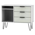 Hong Kong TV Unit - 95cm - with Hairpin Legs - Cashmere and White