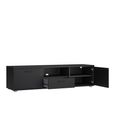 Media TV Unit - 2 Door - 1 Drawer - 147.2cm - Storage - Black
