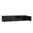 Media TV Unit - 2 Door - 1 Drawer - 177.2cm - Large - Black
