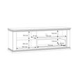 Pontypool TV Unit - 1 Door - 1 Drawer - 149.5cm - Dark Grey and Light Oak