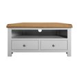 Lundy Corner TV Unit - 105cm - Grey Painted