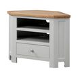 Lundy Corner TV Unit - 90cm - Grey Painted