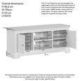 Cromwell TV Unit - Large - 135cm - Grey Painted