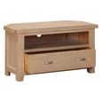 Wilmont Corner TV Unit - 1 Drawer - Oak