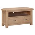 Wilmont Corner TV Unit - 1 Drawer - Oak