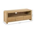 Curve TV Unit - 115cm - Oak