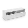 Manhattan TV Unit - 2 Drawer - White Gloss