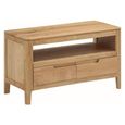 Dunmore Small TV Unit - 2 Drawer - Oak
