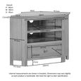 Arlington Corner TV Unit - 90cm - Oak