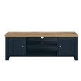 Clearance - Highgate TV Unit - 2 Door - Navy Blue Painted - A497