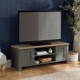 Highgate TV Unit - 2 Door - Dark Grey Painted