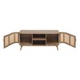 Noah Small TV Unit - 100cm - Oak and Rattan