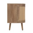 Noah Small TV Unit - 100cm - Oak and Rattan