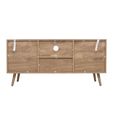 Noah Small TV Unit - 100cm - Oak and Rattan