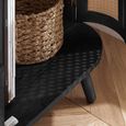 Noah TV Unit - 150cm - Black and Rattan