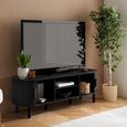 Axel TV Unit - Small - Black Fluted