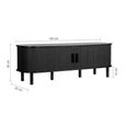 Axel TV Unit - Small - Black Fluted